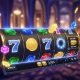 Vibrant online slot machine interface displaying a winning combination with glowing symbols and bonus features, representing a premium Malaysian online casino experience.