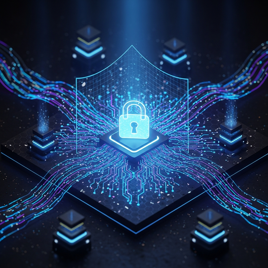 Menggambarkan konsep 'Trust Vault', melambangkan keadilan, keselamatan, dan pengesahan bebas yang disahkan untuk permainan slot.