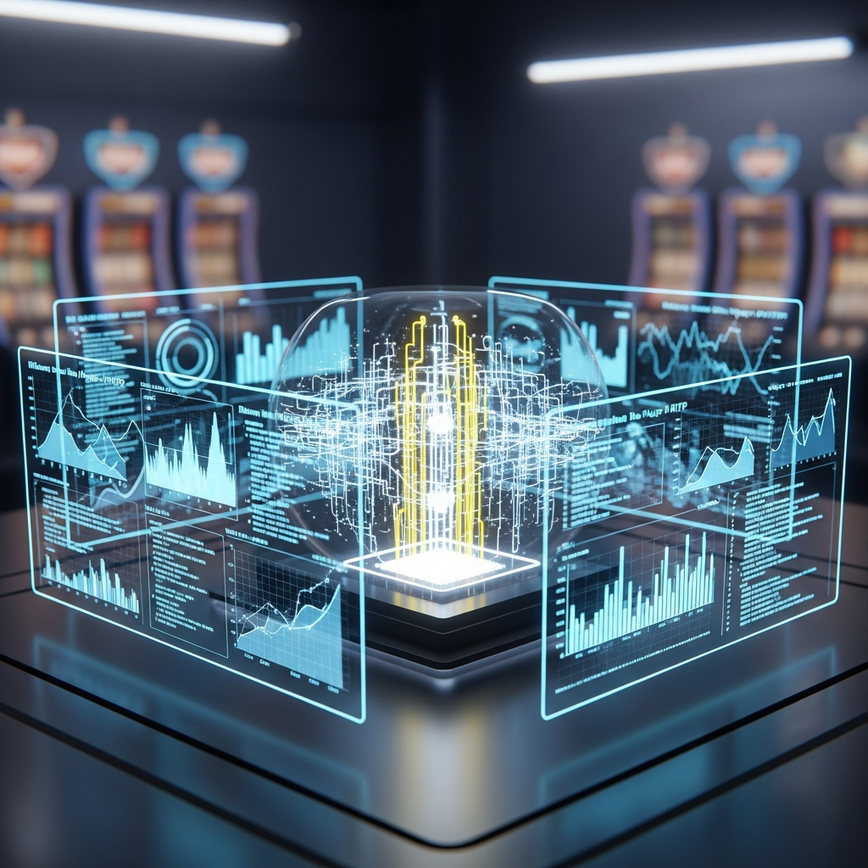 Menggambarkan proses teknikal pengesahan Penjana Nombor Rawak (RNG) dan Pulangan kepada Pemain (RTP) oleh makmal ujian bebas.