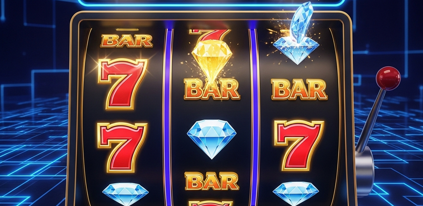 Vibrant, premium online slot machine interface displaying a big win, symbolizing high RTP and fast payouts on a specialized slots-only platform optimized for Malaysian players.