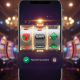 Vibrant online slot machine interface on a smartphone screen, with a 'Payment Successful' overlay from a secure e-wallet deposit, set against a luxurious digital casino background, symbolizing fast and secure ShopeePay deposits.