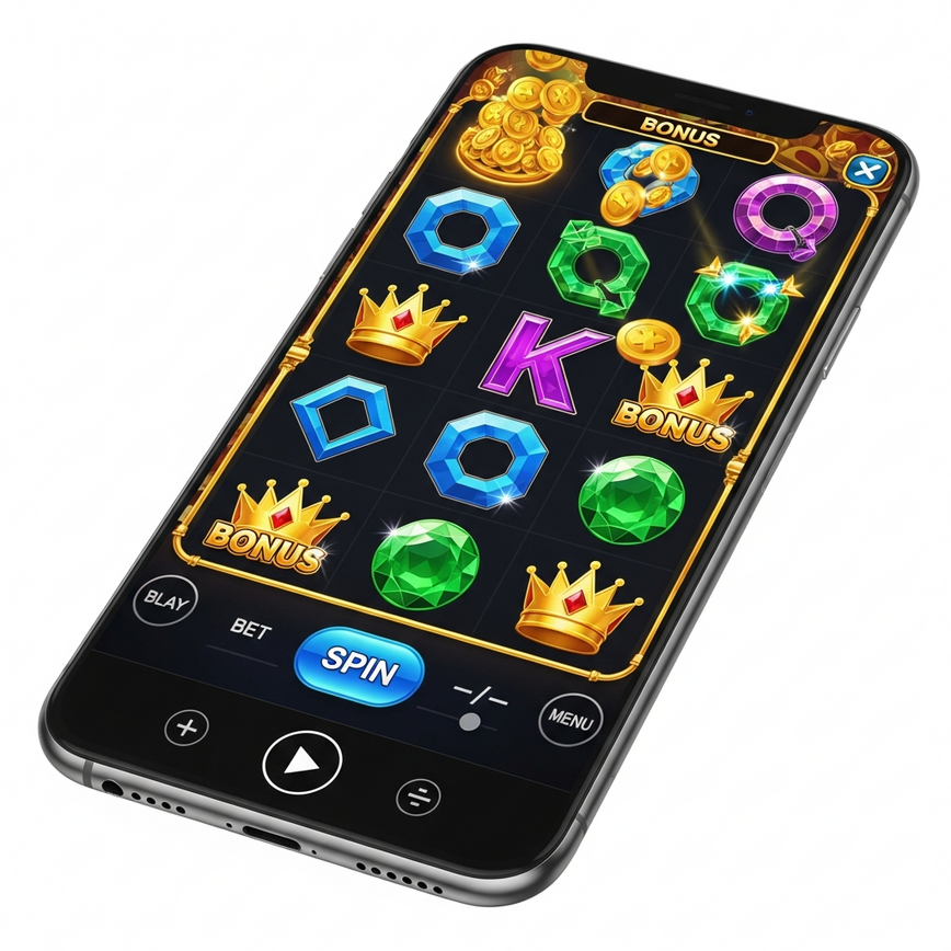 Menonjolkan piawaian prestasi mengutamakan mudah alih, memaparkan telefon pintar anggun dengan antara muka permainan slot berprestasi tinggi dan responsif.