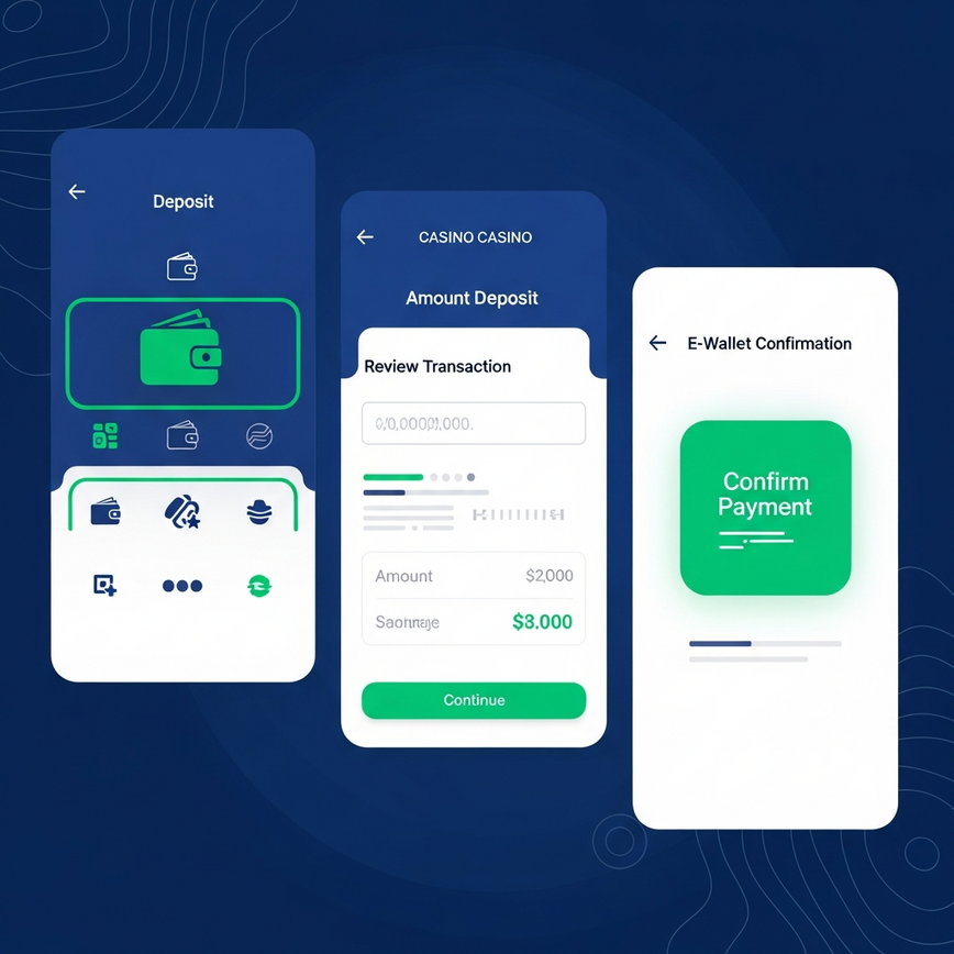 Menggambarkan proses langkah-demi-langkah membuat deposit e-dompet di platform kasino mudah alih, dari memilih kaedah hingga mengesahkan transaksi.