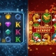 Split-screen image contrasting two online slot interfaces: one modern with a transparent RTP display and 'Certified Fair Play' badge, the other an Asian-themed slot with a prominent progressive jackpot, symbolizing the comparison between global and localized online casino game providers.