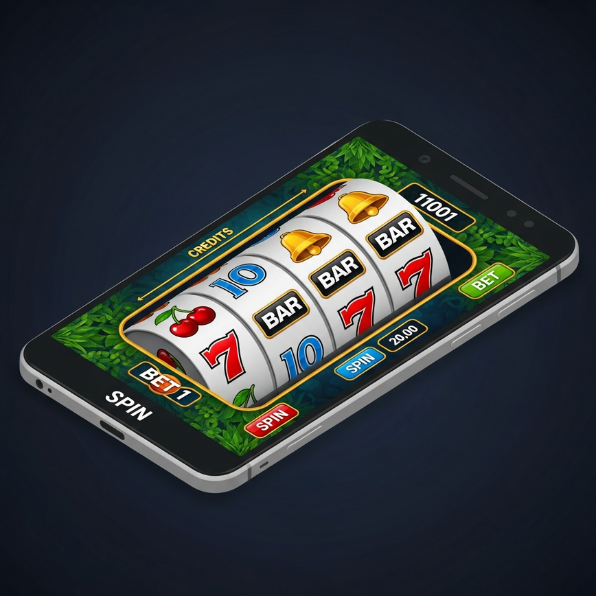 Menggambarkan estetik slot klasik Mega888 yang ringkas, menekankan simbol yang jelas, tema yang konsisten, dan prestasi mudah alih yang efisien.