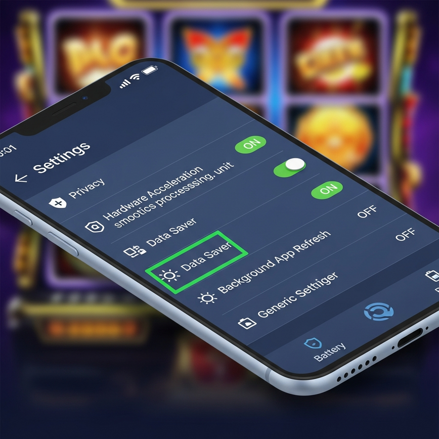 Menggambarkan pengoptimuman tetapan pelayar dan peranti untuk prestasi slot dan hayat bateri yang lebih baik.