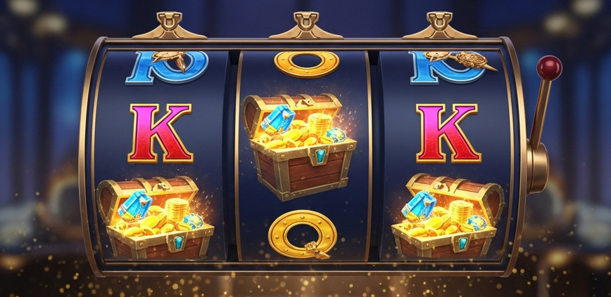 Dynamic online casino slot machine interface with a prominent 'Team Mission' progress bar and shared treasure chest symbols, signifying collaborative gaming and bonus rewards on a premium platform.