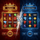 Dynamic split-screen image comparing two online slot game interfaces: one with a large progressive jackpot meter and classic luxury design, the other with vibrant cascading symbols and modern mobile-first features, representing a provider comparison.