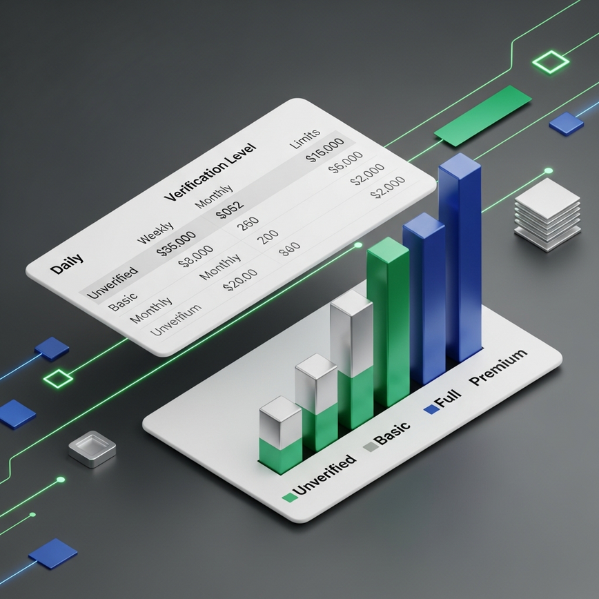Menggambarkan struktur bertingkat had transaksi DuitNow berdasarkan tahap pengesahan dan kategori bank.