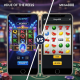 Split-screen image comparing a modern, 3D animated mobile slot game (PGSoft style) with a classic, streamlined mobile slot game (Mega888 style), highlighting their visual and design differences on an online casino platform.