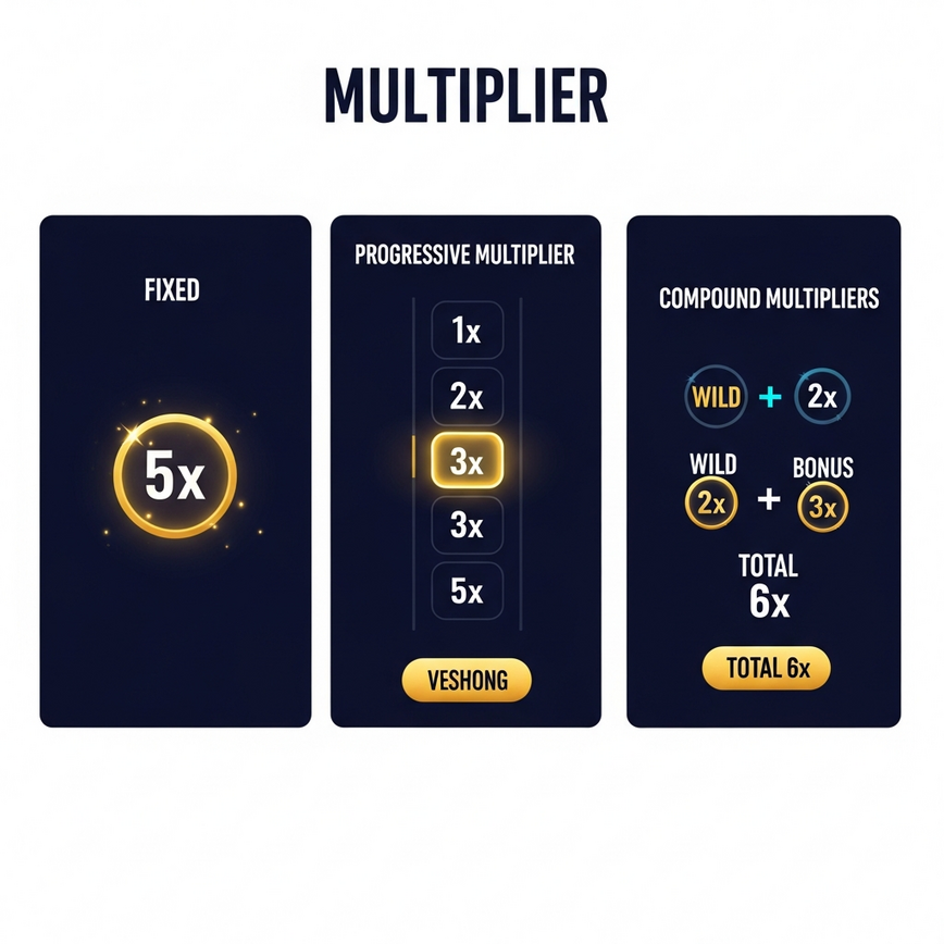 To visually differentiate between the various multiplier systems discussed in the article, such as fixed, progressive, and compound multipliers, for better reader comprehension.