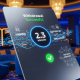 Vibrant online casino interface showing a successful DuitNow withdrawal completed in 2.3 minutes, surrounded by secure digital elements and a luxurious backdrop.