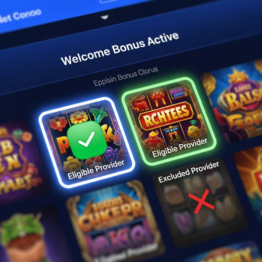 To visually explain the common mistake of playing on excluded game providers when a bonus is active, as detailed in the first two points of the main section.