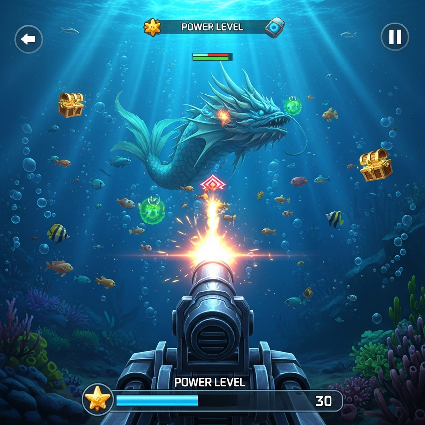 To illustrate the unique, skill-based gameplay of Jili Fishing Games, showing the interactive targeting and vibrant underwater environment.