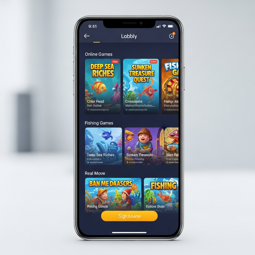 To highlight the mobile-first, browser-based accessibility of V-Power games, showing how they are played on a modern smartphone without needing an app.