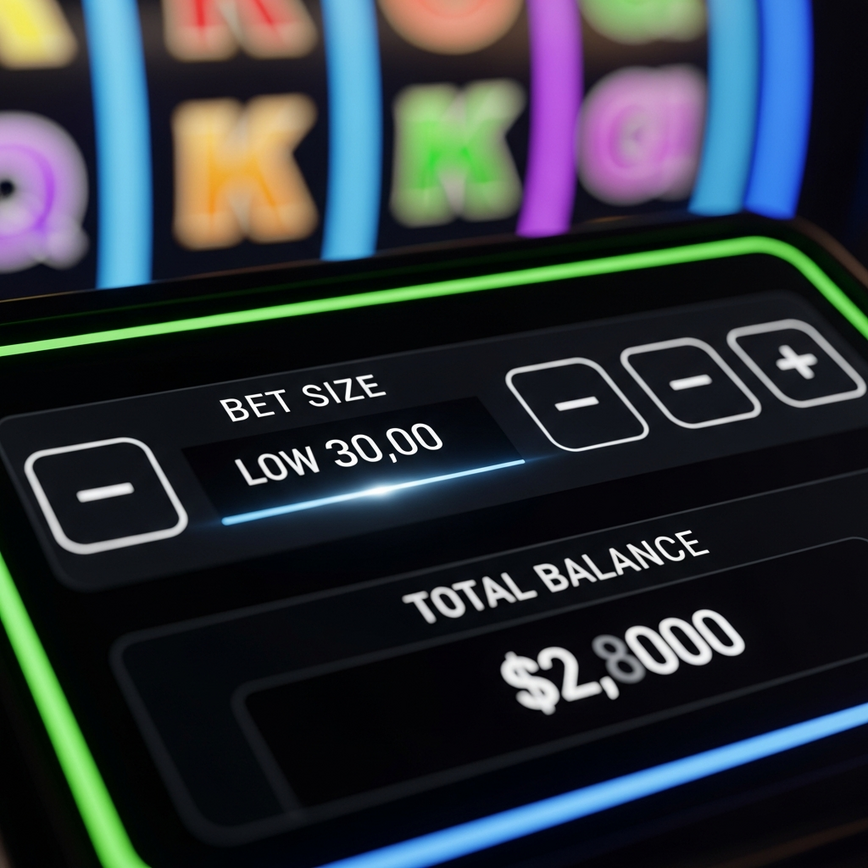 To highlight the importance of bet sizing by focusing on the user interface controls of an online slot game.