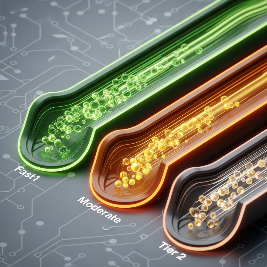 To visually differentiate between the various tiers of DuitNow bank processing speeds (fast, moderate, slow) as discussed in the article.
