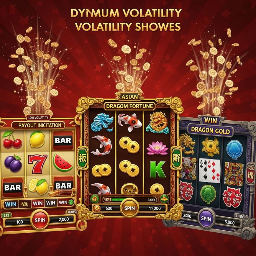 Depicts the diverse game categories and volatility patterns within YGR's portfolio, showing examples of high-frequency, medium-frequency, and high-multiplier games.