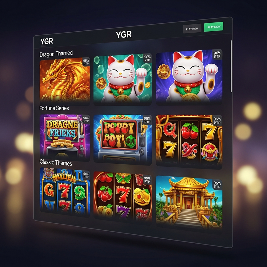 To showcase the wide variety of game themes available from YGR, reinforcing the article's point that players should choose based on preference since the RTP is constant.