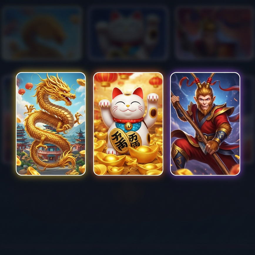 To visually represent the variety of popular Asian-themed Fa Chai slot games mentioned in the article, highlighting their engaging graphics and cultural appeal.