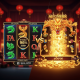 A dramatic comparison of two Chinese-themed online slots: one side shows a stable, high-RTP game with jade dragons, the other an explosive progressive jackpot game with a golden dragon and overflowing coins.