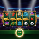 Vibrant online slot machine interface with spinning reels displaying classic and themed symbols like pirates, pandas, and ocean creatures, set against a luxurious digital casino background, highlighting a '96% RTP' display for Malaysian players.