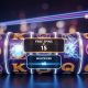 A close-up of a modern online slot machine interface activating a bonus round, with a prominent free spins counter and a 5x multiplier indicator glowing on screen.