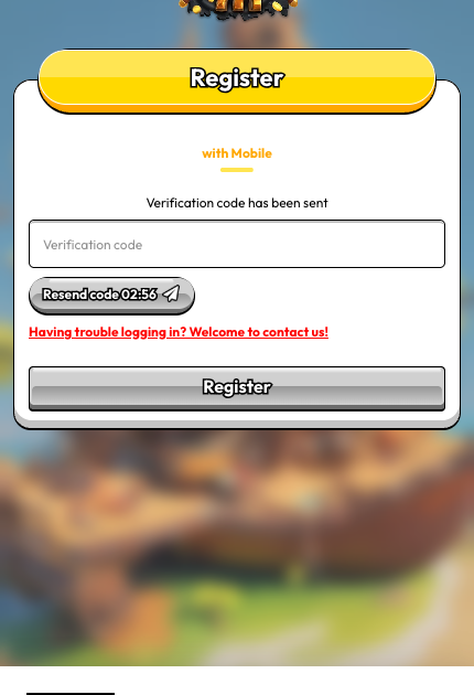 Skrin pengesahan OTP Pirate777 menunjukkan mesej bahawa kod pengesahan telah dihantar, dengan ruangan input dan pemasa kira detik untuk hantar semula.