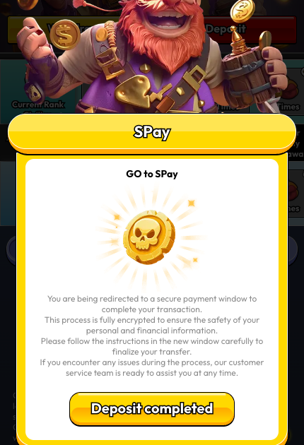 Pirate777 FPX Pay leading to SPay secure payment gateway confirmation screen