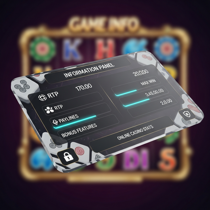 To illustrate the process of comparing game statistics like RTP and paylines by checking the in-game information panel, as recommended in the article.