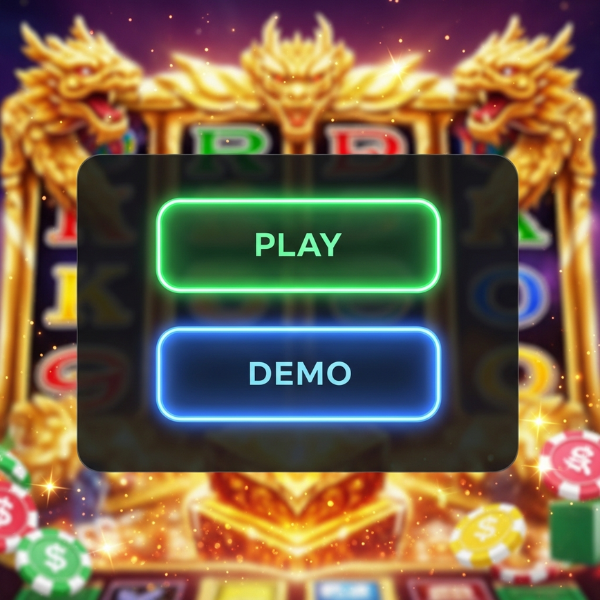To visually represent the choice between playing for real money and trying a game in demo mode, as described in Step 3.