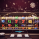 Vibrant online slot machine interface with spinning reels and a digital balance display, representing strategic bankroll management for small budgets and understanding slot volatility.