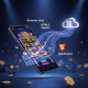 A smartphone displaying a slot game in a browser, with glowing data streams connecting to a cloud server, illustrating the technology behind no-download browser slots.