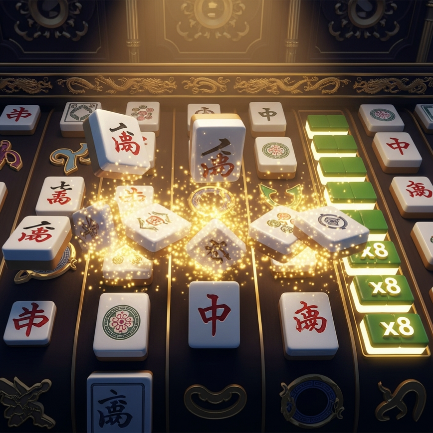 Imej yang mewakili tema Mahjong Ways yang berkedudukan teratas, menggambarkan mekanik permainan utama seperti gulungan jatuh dan pengganda meningkat yang dibincangkan dalam artikel.