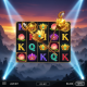 A vibrant and detailed Monkey King themed online slot machine interface, showcasing glowing mythological symbols on the reels against a mystical mountain backdrop, representing a budget-friendly gaming experience.