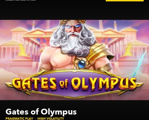 Gates of Olympus slot game by Pragmatic Play featured banner showing RTP 96% on Pirate777 Malaysia