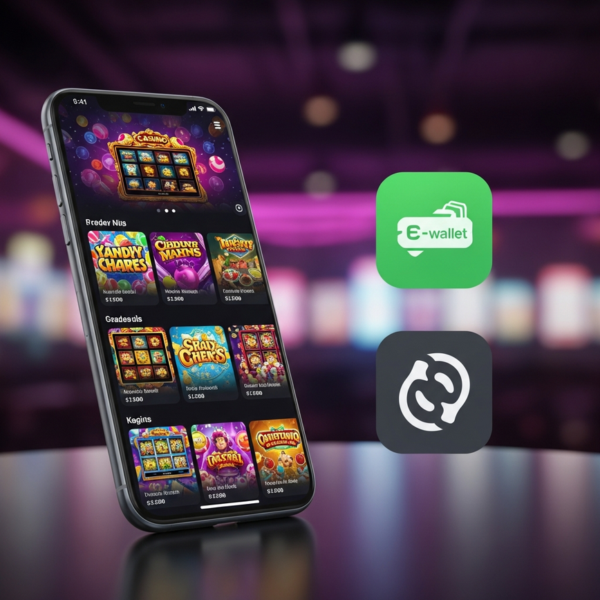 To showcase the accessibility of playing Sweet Bonanza on a mobile device in Malaysia, highlighting the convenience of modern e-wallet payment methods.